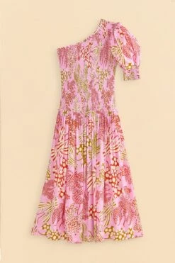 Farm Rio Pink Mixed Lobsters Midi Dress 15 Farm Rio Pink Mixed Lobsters Midi Dress -Farm Rio Store 309155 07
