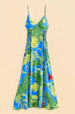 Farm Rio Blue Banana Leaves Sleeveless Maxi Dress 13 Farm Rio Blue Banana Leaves Sleeveless Maxi Dress -Farm Rio Store 309156 06