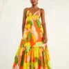 Farm Rio Red Neon Floral Maxi Dress 1 Farm Rio Red Neon Floral Maxi Dress -Farm Rio Store 309157 01