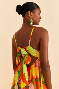 Farm Rio Red Neon Floral Maxi Dress -Farm Rio Store 309157 04