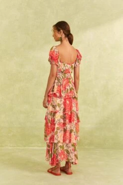 Farm Rio Pink Blooming Floral Maxi Dress -Farm Rio Store 309161 04