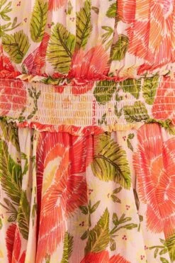 Farm Rio Pink Blooming Floral Maxi Dress -Farm Rio Store 309161 05