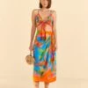 Farm Rio Painted Birds Scarf Midi Skirt 1 Farm Rio Painted Birds Scarf Midi Skirt -Farm Rio Store 309168 01