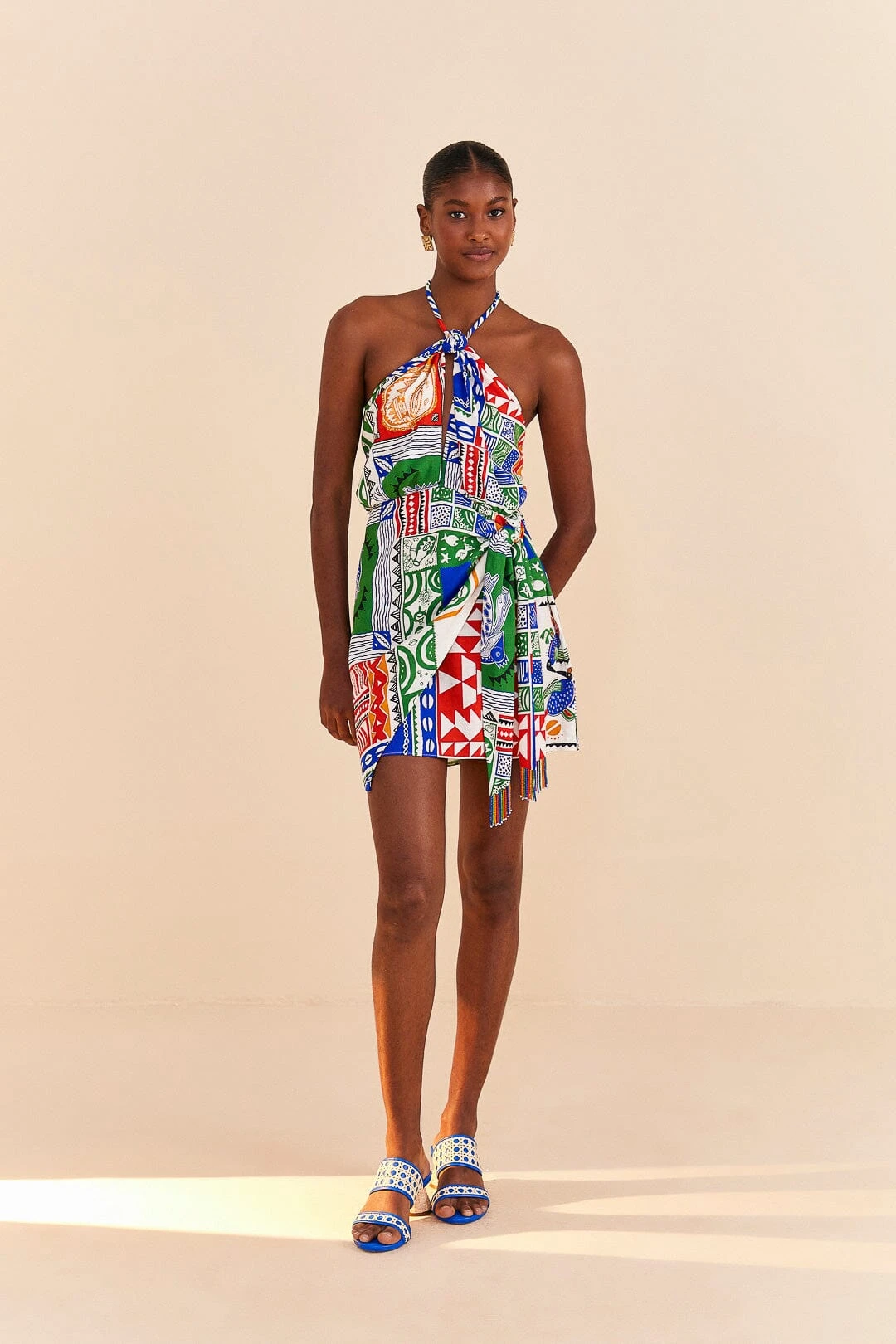 Farm Rio Off-White Pitta Colors Mini Dress 4 Farm Rio Off-White Pitta Colors Mini Dress - Image 2