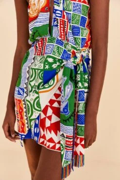 Farm Rio Off-White Pitta Colors Mini Dress 10 Farm Rio Off-White Pitta Colors Mini Dress -Farm Rio Store 309169 03