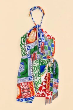 Farm Rio Off-White Pitta Colors Mini Dress 13 Farm Rio Off-White Pitta Colors Mini Dress -Farm Rio Store 309169 06