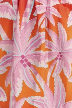 Farm Rio Red Coconut Tree Organic Cotton Midi Dress 11 Farm Rio Red Coconut Tree Organic Cotton Midi Dress -Farm Rio Store 309180 05