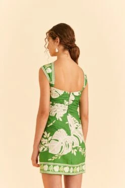 Farm Rio Green Lace Monsteras Mini Dress -Farm Rio Store 309182 04
