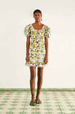 Farm Rio Off-white Fruit Orchard Mini Dress -Farm Rio Store 309184 02