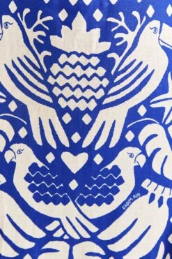 Farm Rio Navy Blue Jungle Scarf Midi Dress -Farm Rio Store 309189 06