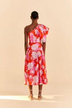 Farm Rio Red Dewdrop Floral Midi Dress 11 Farm Rio Red Dewdrop Floral Midi Dress -Farm Rio Store 309194 04