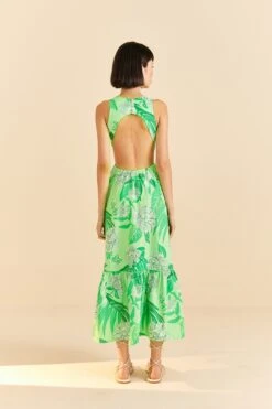 Farm Rio Green Dewdrop Floral Midi Dress 9 Farm Rio Green Dewdrop Floral Midi Dress -Farm Rio Store 309210 03