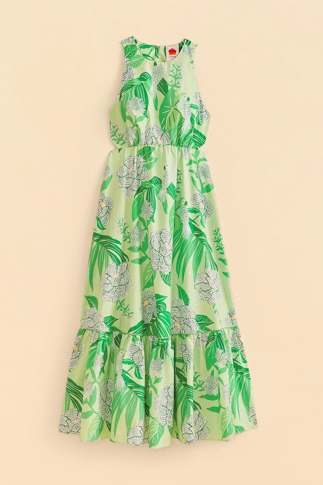 Farm Rio Green Dewdrop Floral Midi Dress 7 Farm Rio Green Dewdrop Floral Midi Dress - Image 5