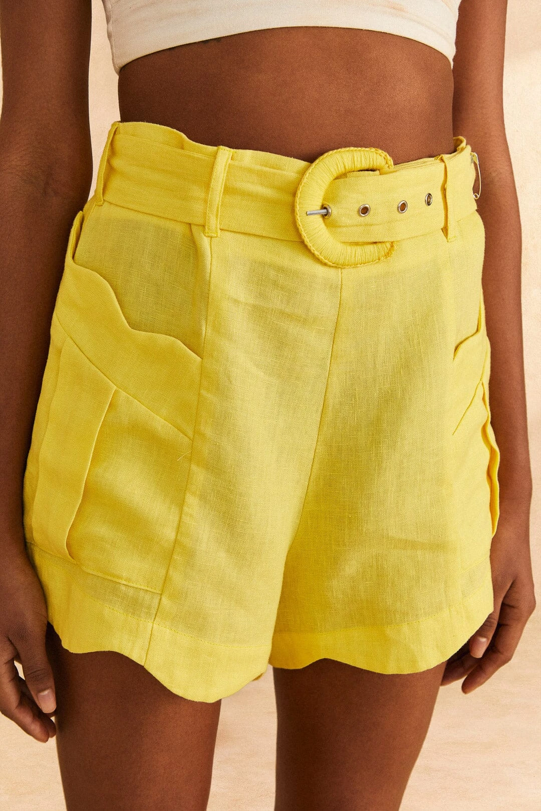 Farm Rio Bright Yellow Shorts 5 Farm Rio Bright Yellow Shorts - Image 3