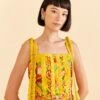 Farm Rio Yellow Fruits Paradise Blouse -Farm Rio Store 309219 01