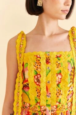 Farm Rio Yellow Fruits Paradise Blouse 9 Farm Rio Yellow Fruits Paradise Blouse -Farm Rio Store 309219 03