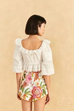 Farm Rio Off-White Macaw Bloom Shorts -Farm Rio Store 309223 04