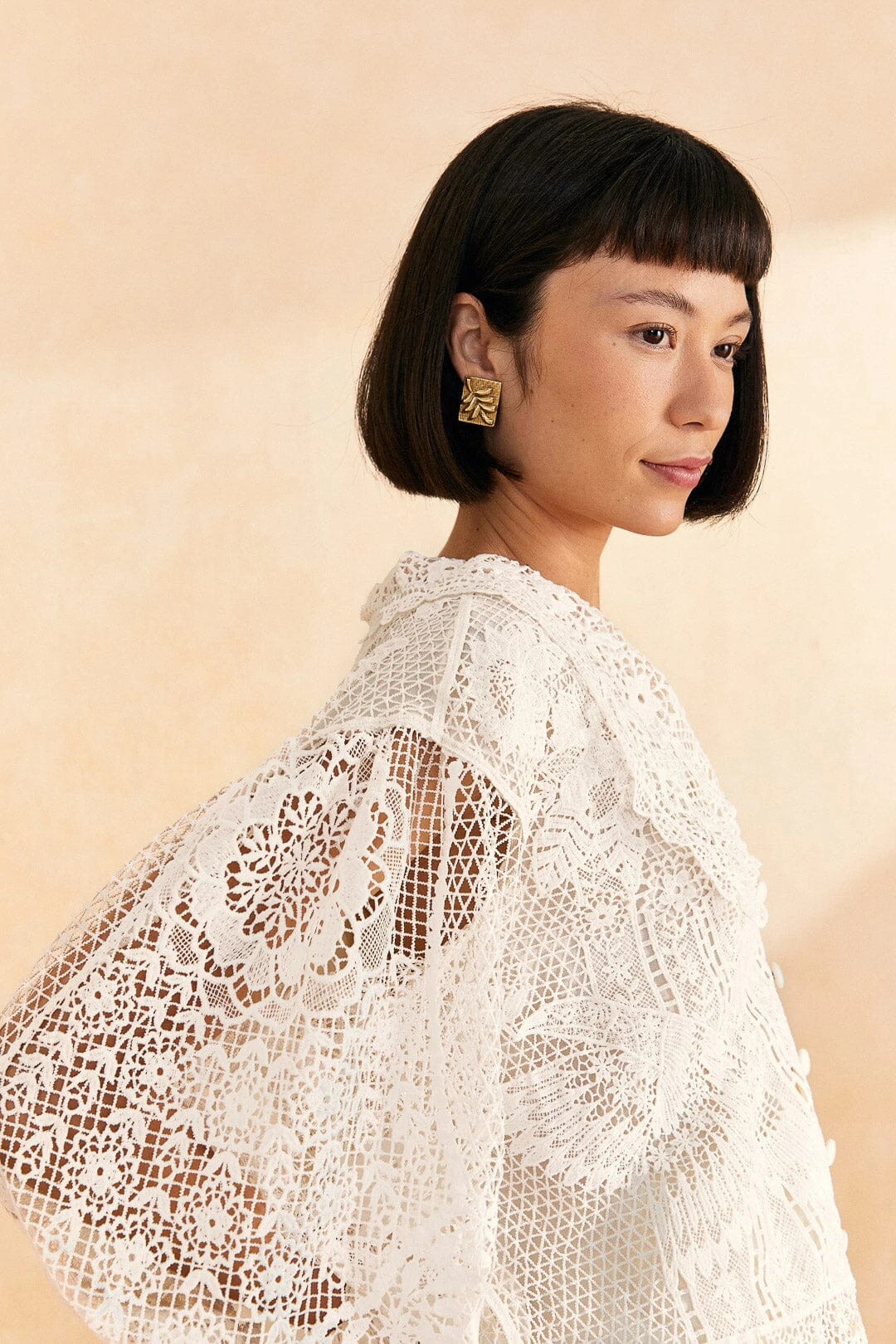 Farm Rio Off-White Guipure Collar Blouse 5 Farm Rio Off-White Guipure Collar Blouse - Image 3