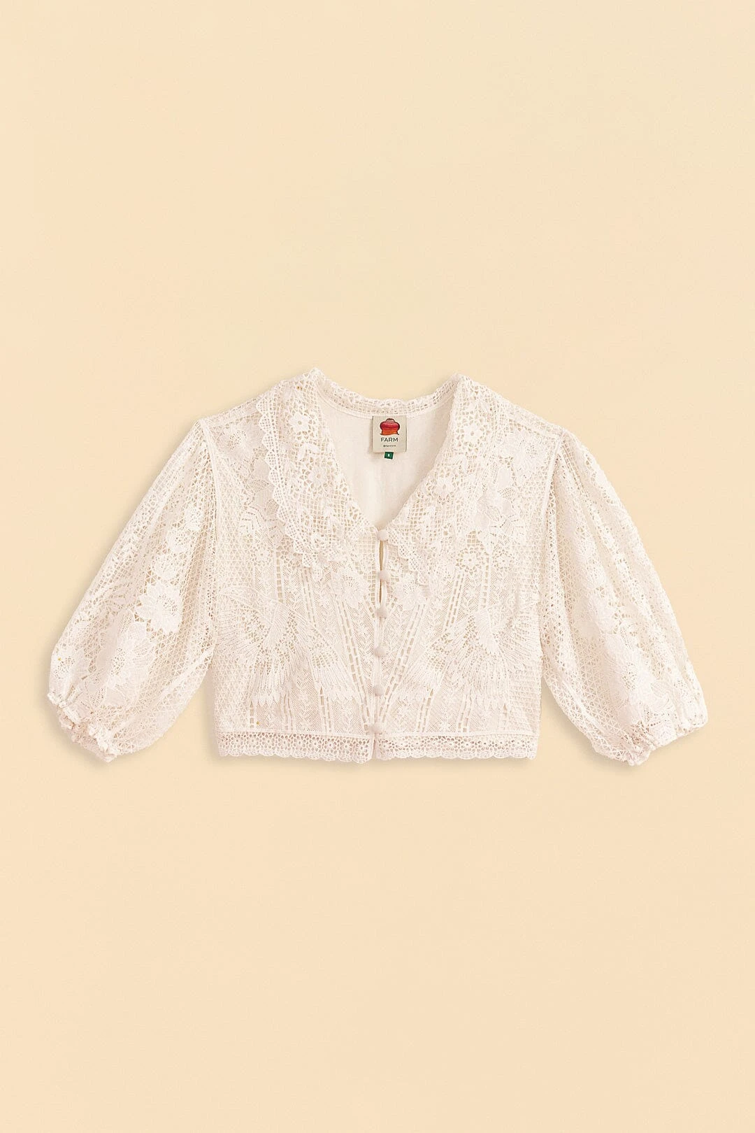 Farm Rio Off-White Guipure Collar Blouse 8 Farm Rio Off-White Guipure Collar Blouse - Image 6