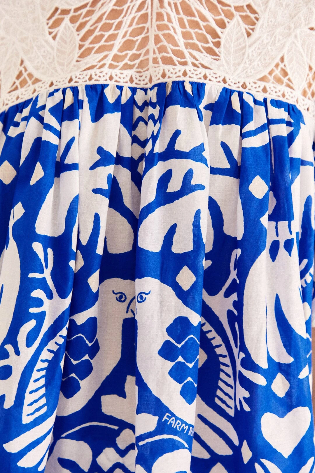 Farm Rio Navy Blue Jungle Scarf Blouse 7 Farm Rio Navy Blue Jungle Scarf Blouse - Image 5