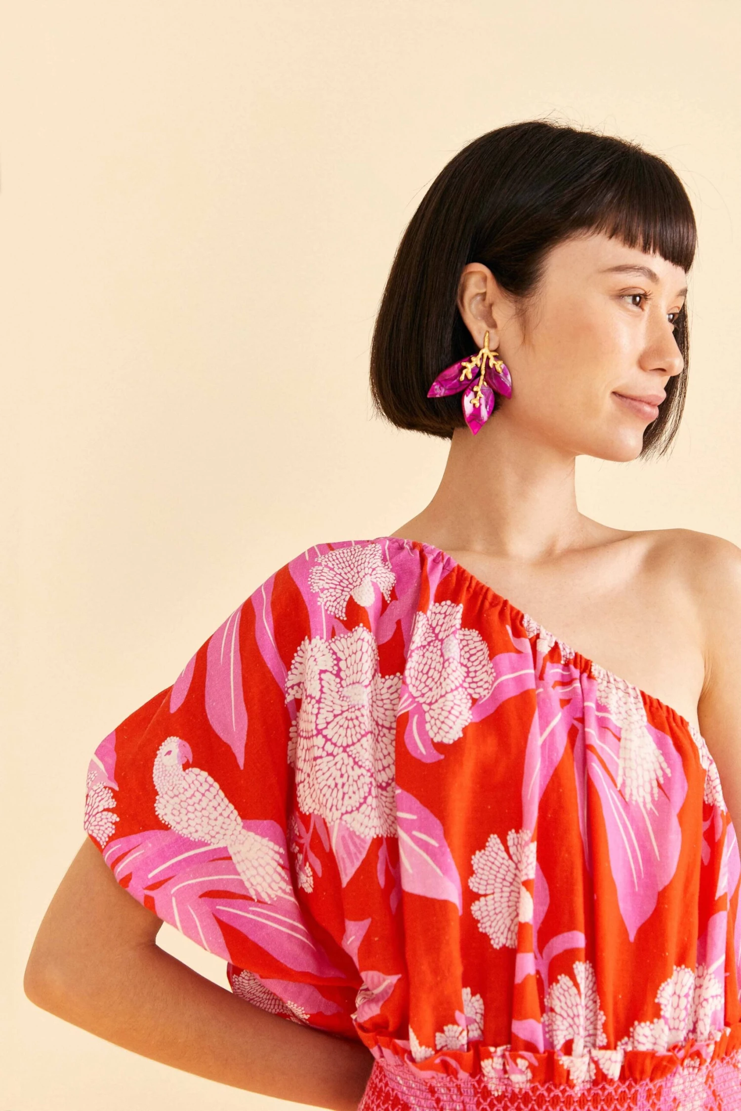 Farm Rio Red Dewdrop Floral Mini Dress 5 Farm Rio Red Dewdrop Floral Mini Dress - Image 3