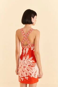 Farm Rio Red Lace Monsteras Mini Dress -Farm Rio Store 309261 04