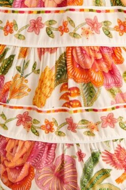 Farm Rio Off-White Macaw Bloom Mini Dress -Farm Rio Store 309266 05