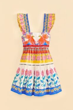 Farm Rio Off-White Vivid Garden Organic Cotton Mini Dress 13 Farm Rio Off-White Vivid Garden Organic Cotton Mini Dress -Farm Rio Store 309267 06