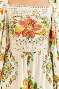 Farm Rio Off-White Tropical Romance Scarf Mini Dress 13 Farm Rio Off-White Tropical Romance Scarf Mini Dress -Farm Rio Store 309269 06