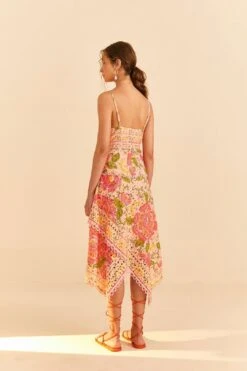 Farm Rio Pink Blooming Floral Midi Dress 11 Farm Rio Pink Blooming Floral Midi Dress -Farm Rio Store 309286 04