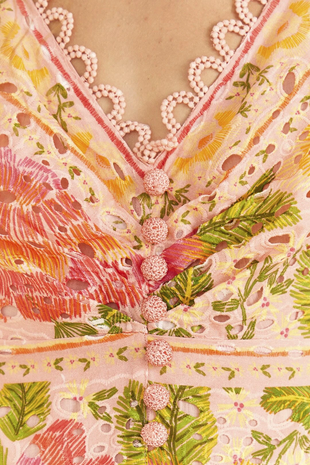 Farm Rio Pink Blooming Floral Midi Dress 7 Farm Rio Pink Blooming Floral Midi Dress - Image 5