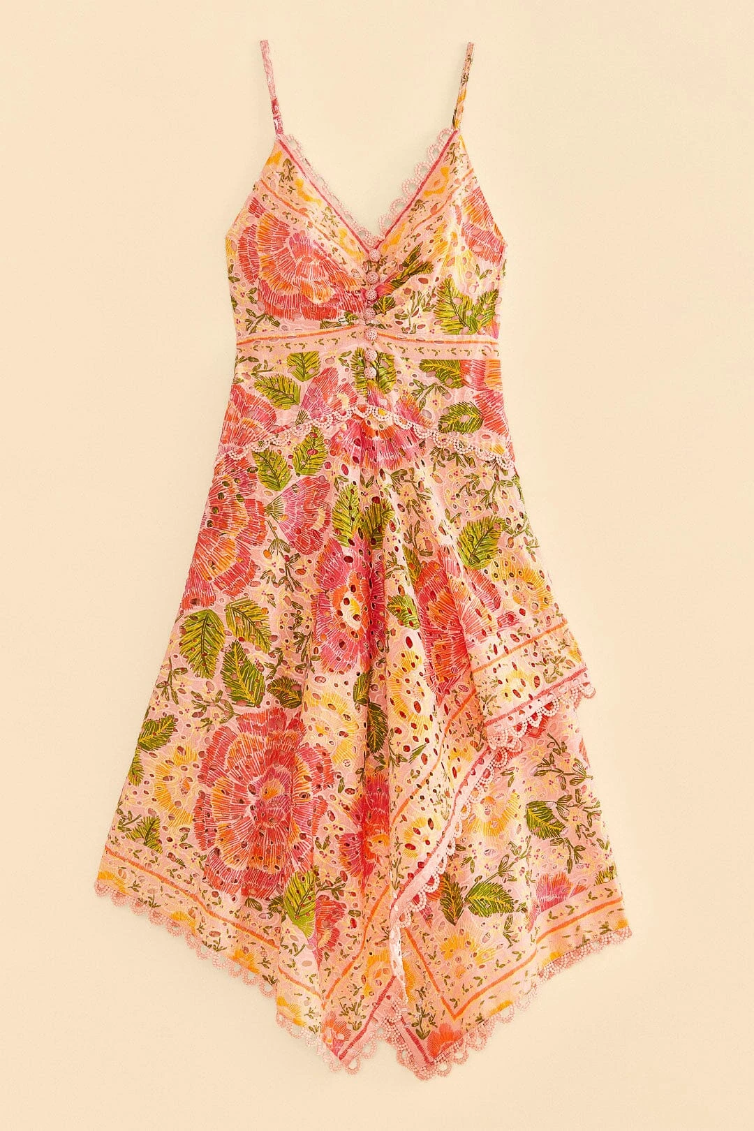 Farm Rio Pink Blooming Floral Midi Dress 8 Farm Rio Pink Blooming Floral Midi Dress - Image 6