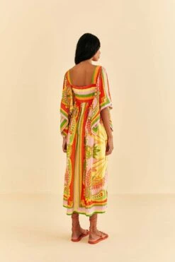Farm Rio Beach Toucans Scarf Midi Dress -Farm Rio Store 309297 04
