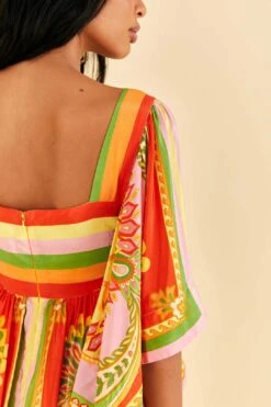 Farm Rio Beach Toucans Scarf Midi Dress -Farm Rio Store 309297 05