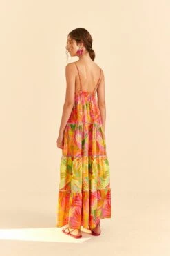 Farm Rio Mixed Painted Birds Maxi Dress -Farm Rio Store 309301 04