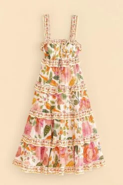 Farm Rio Off-White Macaw Bloom Midi Dress 13 Farm Rio Off-White Macaw Bloom Midi Dress -Farm Rio Store 309302 06