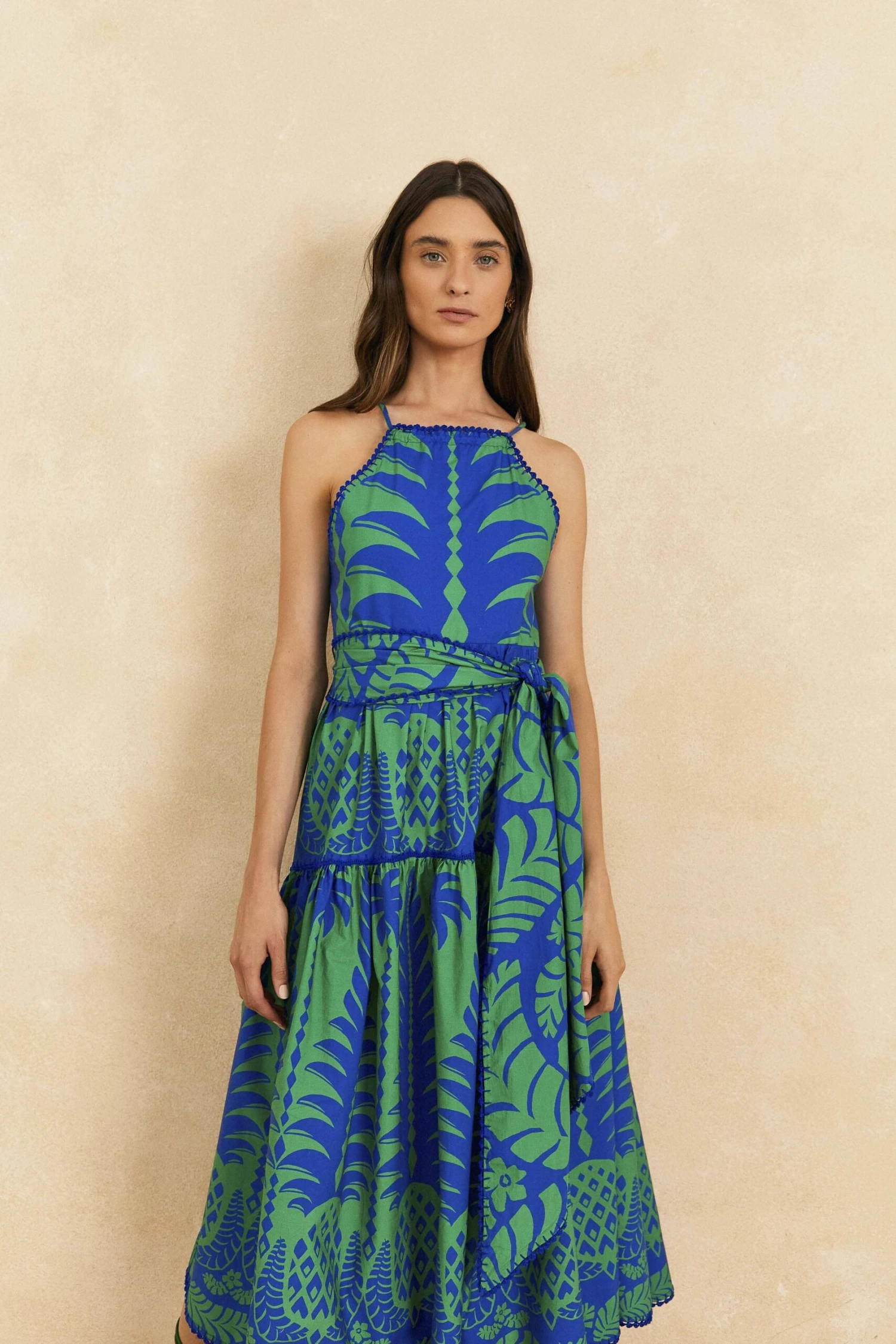 Farm Rio Blue Pineapple Love Organic Cotton Maxi Dress 4 Farm Rio Blue Pineapple Love Organic Cotton Maxi Dress - Image 2