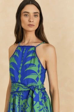 Farm Rio Blue Pineapple Love Organic Cotton Maxi Dress 9 Farm Rio Blue Pineapple Love Organic Cotton Maxi Dress -Farm Rio Store 309303 03