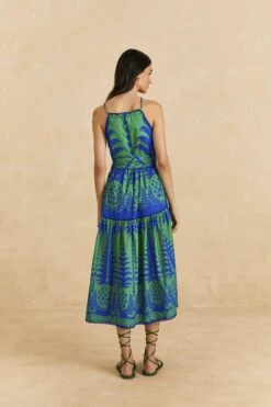 Farm Rio Blue Pineapple Love Organic Cotton Maxi Dress 10 Farm Rio Blue Pineapple Love Organic Cotton Maxi Dress -Farm Rio Store 309303 04