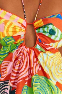 Farm Rio Red Striped Fishes Mini Dress -Farm Rio Store 309320 04