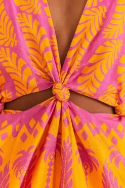 Farm Rio Orange Pineapple Love Mini Dress -Farm Rio Store 309321 04