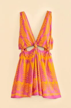 Farm Rio Orange Pineapple Love Mini Dress -Farm Rio Store 309321 05