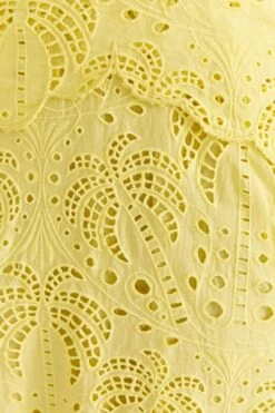 Farm Rio Light Yellow Richelieu Midi Dress 12 Farm Rio Light Yellow Richelieu Midi Dress -Farm Rio Store 309337 05