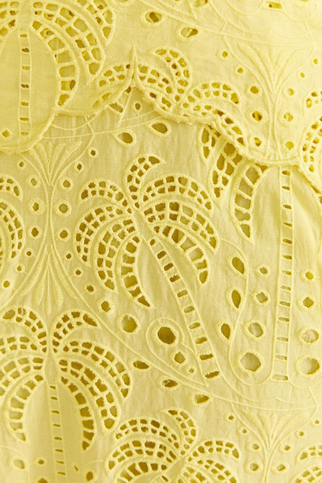 Farm Rio Light Yellow Richelieu Midi Dress 7 Farm Rio Light Yellow Richelieu Midi Dress - Image 5