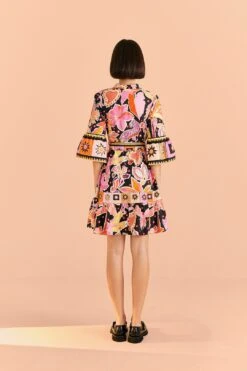Farm Rio Black Enchanted Nature Mini Dress 11 Farm Rio Black Enchanted Nature Mini Dress -Farm Rio Store 309357 04
