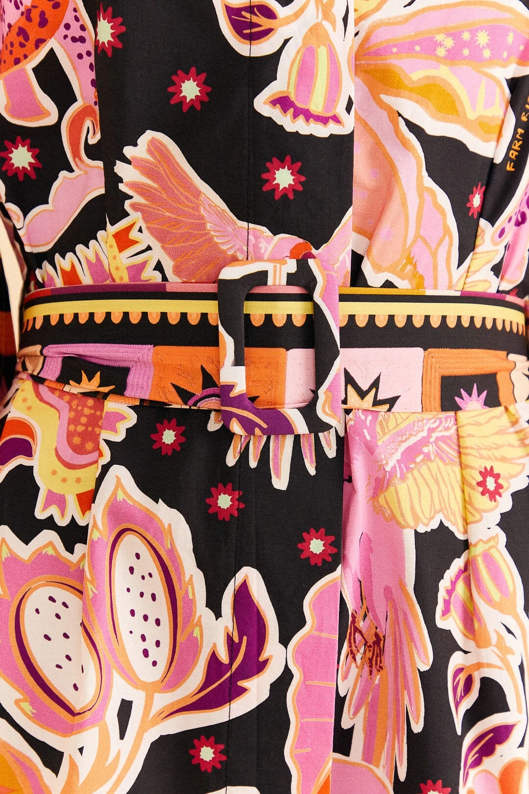 Farm Rio Black Enchanted Nature Mini Dress 7 Farm Rio Black Enchanted Nature Mini Dress - Image 5