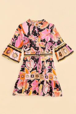 Farm Rio Black Enchanted Nature Mini Dress 13 Farm Rio Black Enchanted Nature Mini Dress -Farm Rio Store 309357 06
