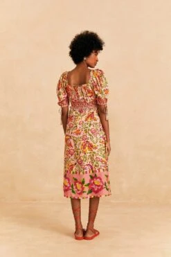 Farm Rio Pink Painted Bananas Midi Dress 11 Farm Rio Pink Painted Bananas Midi Dress -Farm Rio Store 309358 04