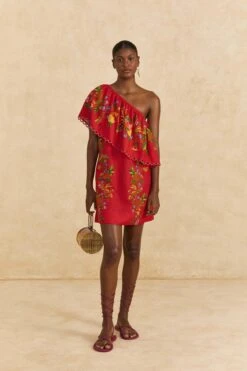 Farm Rio Red Tropical Romance Mini Dress 9 Farm Rio Red Tropical Romance Mini Dress -Farm Rio Store 309368 02