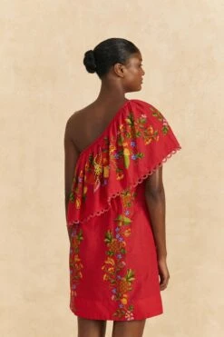 Farm Rio Red Tropical Romance Mini Dress 11 Farm Rio Red Tropical Romance Mini Dress -Farm Rio Store 309368 04